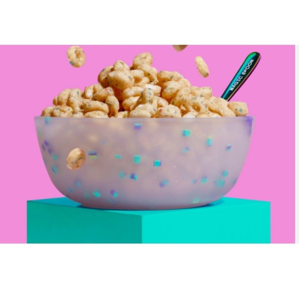 Magic Spoon Viral‎ Silicone Cereal Bowl and Spoon  Lavender new in Box